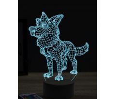 Beling 3D lampa, Funny German Shepherd, 16 barevná, PS18