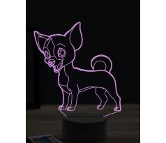 Beling 3D lampa, Funny pincher dog, 16 barevná, PS20
