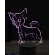 Beling 3D lampa, Funny pincher dog, 16 barevná, PS20