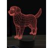 Beling 3D lampa, Golden Retriever, 16 barevná, PS21