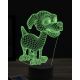 Beling 3D lampa, Happy cartoon pes, 16 barevná, PS23