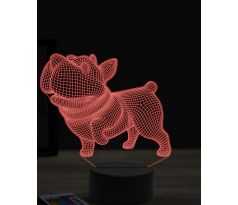 Beling 3D lampa, Happy playing dog, 16 barevná, PS24