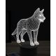 Beling 3D lampa, Husky pes, 16 barevná, PS25