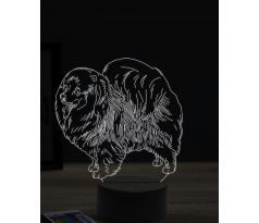 Beling 3D lampa, Pomeranian, 16 barevná, PS32