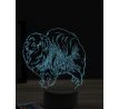 Beling 3D lampa, Pomeranian, 16 barevná, PS32