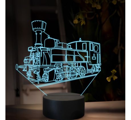 Beling 3D lampa, Parný rušeň 300.6 ''Kafemlejnek', 16 barevná, SXQ59