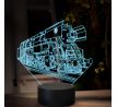Beling 3D lampa, Parný rušeň 477.0 Papagáj, 16 barevná, SXQ60