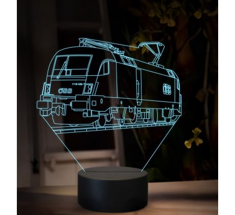Beling 3D lampa, Elektrický rušeň Siemens ES-64-U2-(1), 16 barevná, SXQ73