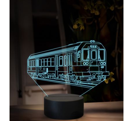 Beling 3D lampa, Motorový rušeň 843018-3, 16 barevná, SXR76