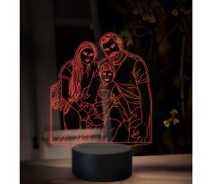 Beling 3D lampa, Vlastní návrh, 7 barevná B1V1