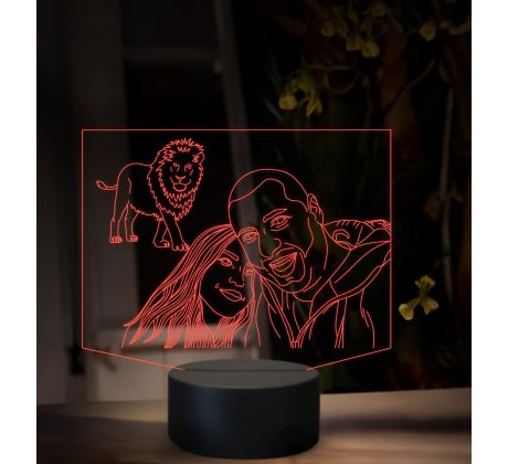 Beling 3D lampa, Vlastní návrh, 16 barevná B1V5