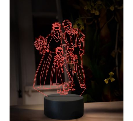 Beling 3D lampa, Vlastní návrh, 16 barevná B1V7