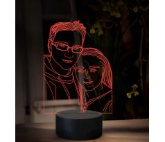 Beling 3D lampa, Vlastní návrh, 16 barevná B1V8