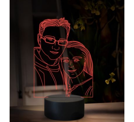 Beling 3D lampa, Vlastní návrh, 16 barevná B1V8