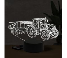 Beling 3D lampa, JD 6150R with trailer, 16 barevná, TR36