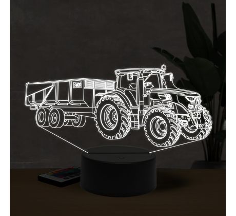 Beling 3D lampa, JD 6150R with trailer, 16 barevná, TR36