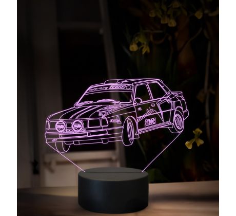 Beling 3D lampa, Škoda 130 rally, 16 barevná, SA02