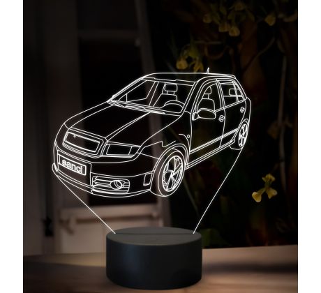 Beling 3D lampa, Škoda Fabia, 16 barevná, SA03