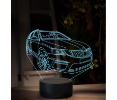 Beling 3D lampa, Škoda Octavia combi RS, 16 barevná, SA05