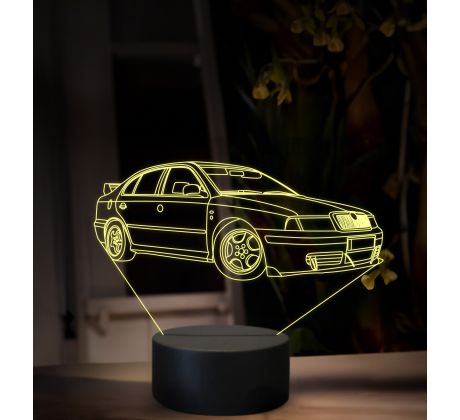 Beling 3D lampa, Škoda Octavia, 16 barevná, SA06