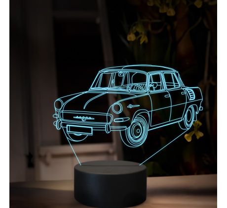 Beling 3D lampa, Škoda 1000 MB, 16 barevná, SA12