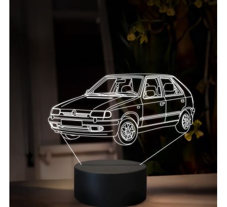 Beling 3D lampa, Škoda Felicia, 16 barevná, SA21