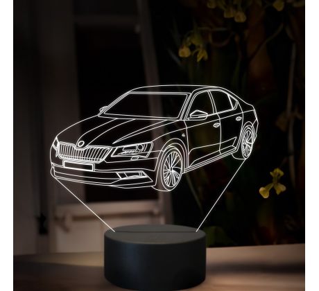 Beling 3D lampa, Škoda Superb 3, 16 barevná, SA27